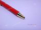 2016 Mont Blanc Special Edition Ballpoint Pen Red resin gold clip (4)_th.jpg